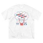 8anna storeのHAPPY HAPPY HAPPY！上を向いて笑おう！ ビッグシルエットTシャツ