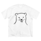 シロクマ好きのギザギザ（しろくま） ビッグシルエットTシャツ