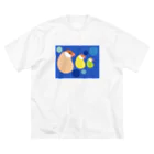 ｱﾔポﾝﾇ𓅸のカシューナッツ文鳥 ビッグシルエットTシャツ