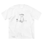 rakugakiのholyday_cat_flower ビッグシルエットTシャツ