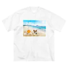 ちぇりーなショップの芝犬 しばさん ビッグシルエットTシャツ