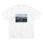 MOKSEAの夏曇江ノ島 ビッグシルエットTシャツ