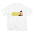 陽気絵屋(Yo-U-Ki-e, ya)-POP浮世絵のYo-U-Ki-e「玉屋内小紫」横型Tシャツ【浮世絵】 ビッグシルエットTシャツ