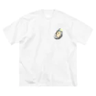 サウナ水風呂好きのぴよ🐤♨️の🦪🍋牡蠣ぴよ🐤♨️ ビッグシルエットTシャツ