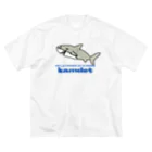 KAMDET カムデット　ストリートブランドのshark logo kamdet ビッグシルエットTシャツ