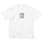 rilybiiのかすみ草ブーケ くすみブルーグリーン ビッグシルエットTシャツ