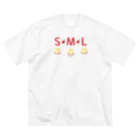 イラスト MONYAAT のML002 SMLTシャツのりんごすたぁ*輪切りのリンゴ ビッグシルエットTシャツ