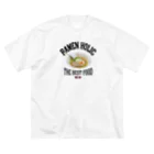 メシテロタイプ（飯テロTシャツブランド）の塩ラーメン（ビンテージ風） ビッグシルエットTシャツ