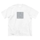 rilybiiのサクランボ柄 グレーブルー Big T-Shirt