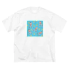 stica patterns.の夏のほよほよダンスサンタさん ビッグシルエットTシャツ