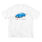 misakichi__の青いスポーツカー ビッグシルエットTシャツ