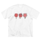 露草あおり（Aori Tsuyukusa）のへんてこりんご飴Tシャツ - ビッグシルエットver Big T-Shirt