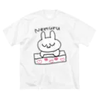 ゆるいぐっずを生み出す母のねむるうさぎ ビッグシルエットTシャツ