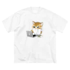 mofusandの在宅勤務にゃん ビッグシルエットTシャツ