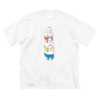 くらきち ONLINE SHOPのねこタイツ かたぐるま Big T-Shirt