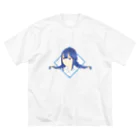 白狼の青髪の子。 ビッグシルエットTシャツ