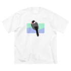 文鳥スズキの文鳥ちゅぴちゃん ビッグシルエットTシャツ