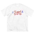 ツユリサナのTsuyuriSana / あか ビッグシルエットTシャツ