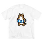 オガタミホのうきわーず　キジシロ ビッグシルエットTシャツ