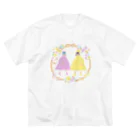 ぼんやり雑貨店のてくてくガールズ ビッグシルエットTシャツ