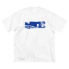 すごいいんたーねっとのばしょのアツなナツ　文字ナシ ビッグシルエットTシャツ