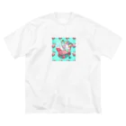 恋するビキニ muti_muti shop@yocchyamのロゴ違いバブ〜なよっちゃん‼️ ビッグシルエットTシャツ