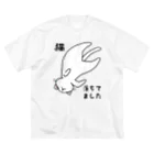 多喜の白猫落ちてました ビッグシルエットTシャツ