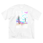 Electrical Babel @ SUZURIのEB-TS001-W "Psychedelic White" ビッグシルエットTシャツ