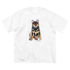 woohlaの縁側の柴犬 ビッグシルエットTシャツ