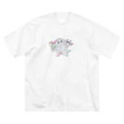 イカれポんちの三つ首のクマ ビッグシルエットTシャツ