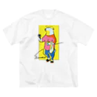 もふもふももふのシティベアーなしろくまくんサマー(yellow) ビッグシルエットTシャツ