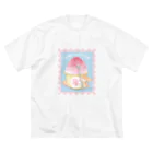 Hima NekoのKakigori mail ビッグシルエットTシャツ