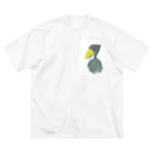 なし屋のハシビロコウ　 ビッグシルエットTシャツ