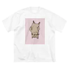 KaiRan-Van Storeのたぬしば へそ天Tシャツ ビッグシルエットTシャツ