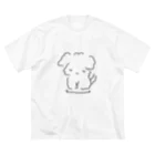 ぱおのもこもこワンちゃん ビッグシルエットTシャツ