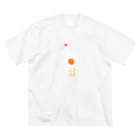 まぜそば屋のyude_tamago ビッグシルエットTシャツ