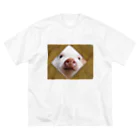 f.animalsのどあっぷ（ぶたさん） ビッグシルエットTシャツ