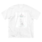 ぱぱぱのUFOにさらわれる猫さん Big T-Shirt