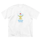 レトロサウナのしろくまアイス ビッグシルエットTシャツ