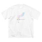 chocosshi shopのつらなりねこ ビッグシルエットTシャツ