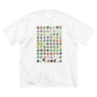 Cody the LovebirdのChubby Bird 鳥さん大集合 Big T-Shirt