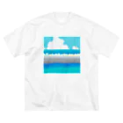 にんじんちびこのお気に入りの海岸 ビッグシルエットTシャツ