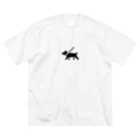 Rose Shadowのワンポイントデザイン【ワンちゃん】 ビッグシルエットTシャツ