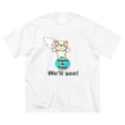 オリジナルデザインTシャツ　SMOKIN'の玉のりモクモックマ 白 Big T-Shirt