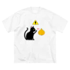 Draw freelyの猫にたまねぎはNGです ビッグシルエットTシャツ