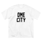 JIMOTOE Wear Local Japanの青梅市 OME CITY ロゴブラック ビッグシルエットTシャツ