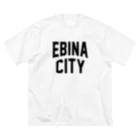 JIMOTOE Wear Local Japanの海老名市 EBINA CITY ロゴブラック Big T-Shirt