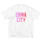JIMOTOE Wear Local Japanの海老名市 EBINA CITY ロゴピンク Big T-Shirt
