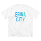 JIMOTOE Wear Local Japanの海老名市 EBINA CITY ロゴブルー Big T-Shirt