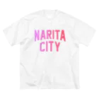 JIMOTOE Wear Local Japanの成田市 NARITA CITY ロゴピンク ビッグシルエットTシャツ